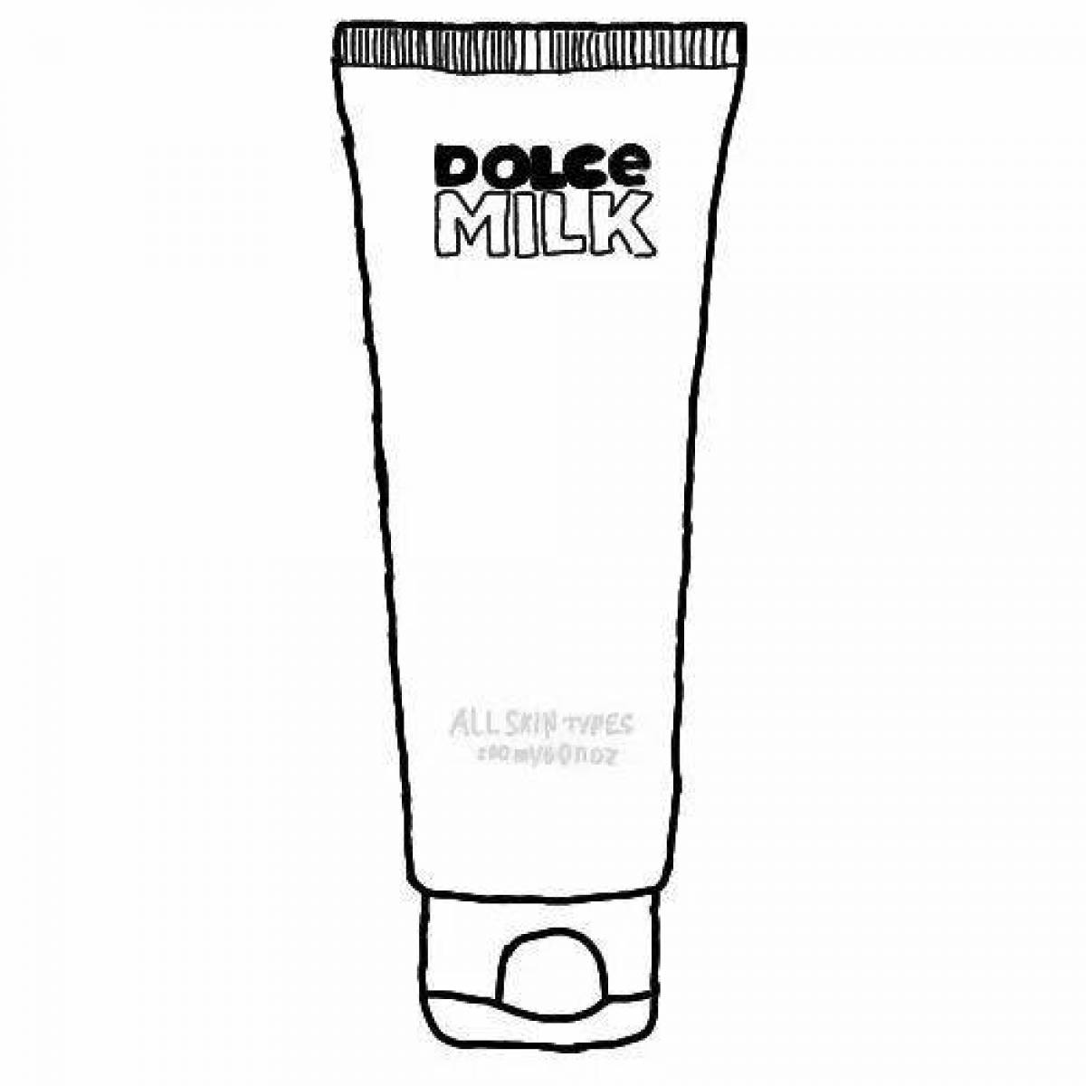 Coloring book bewitching milk cosmetics dolce