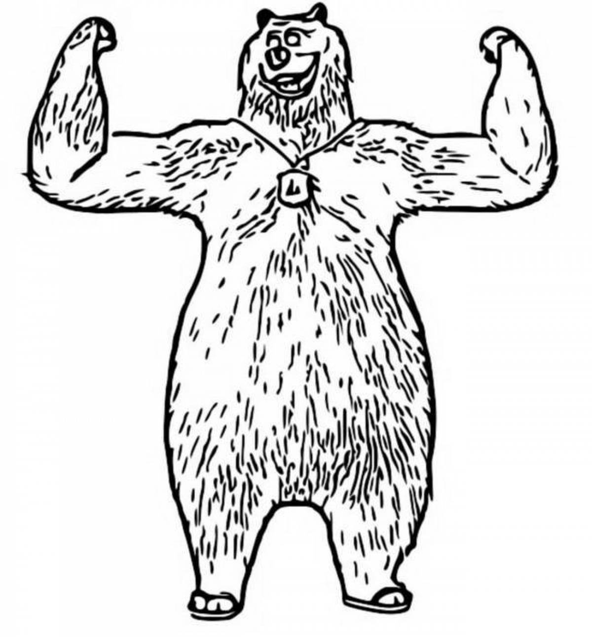 Delightful grizzly and lemming coloring pages