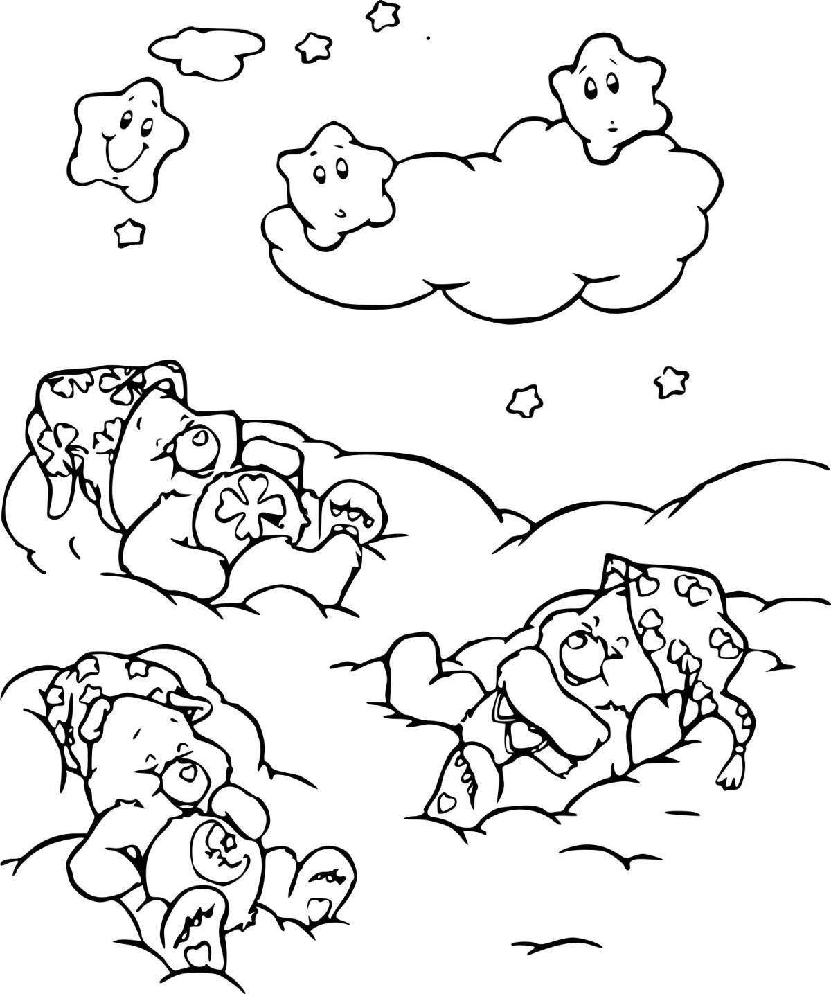 Magic grizzly and lemmings coloring page