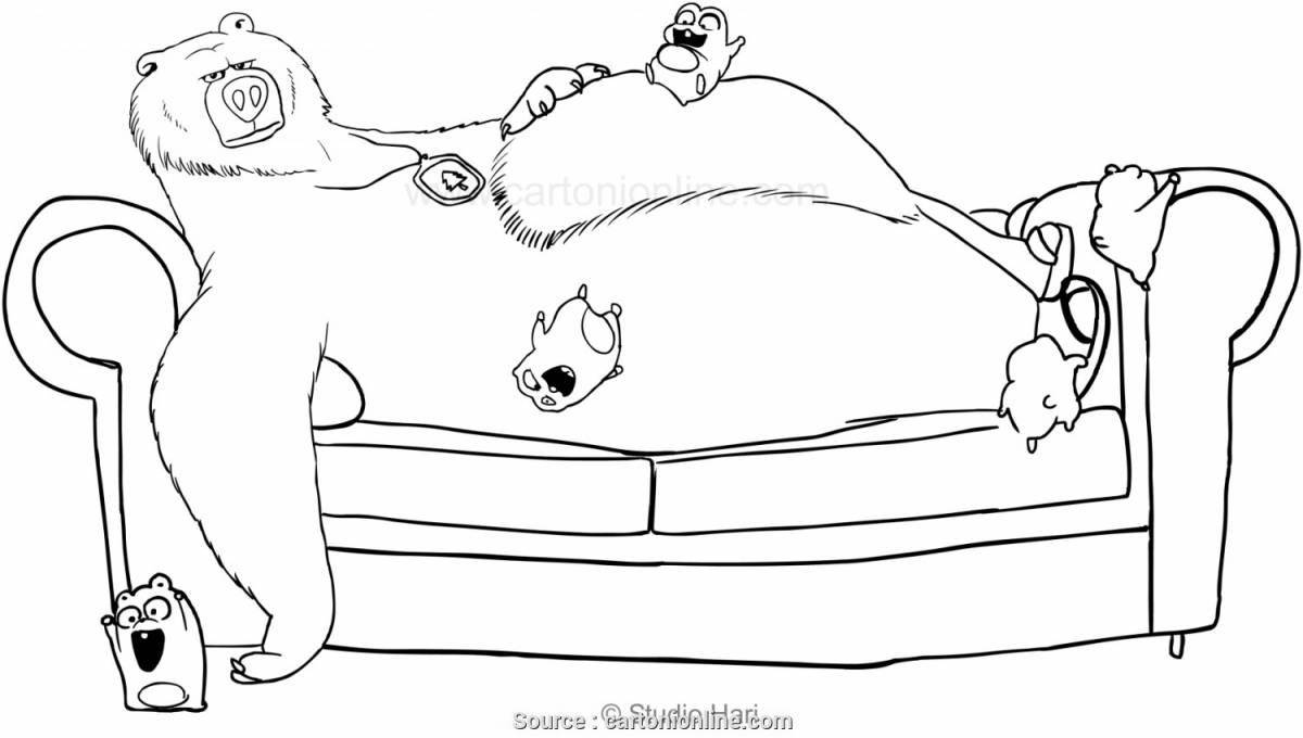 Dazzling grizzlies and lemmings coloring page