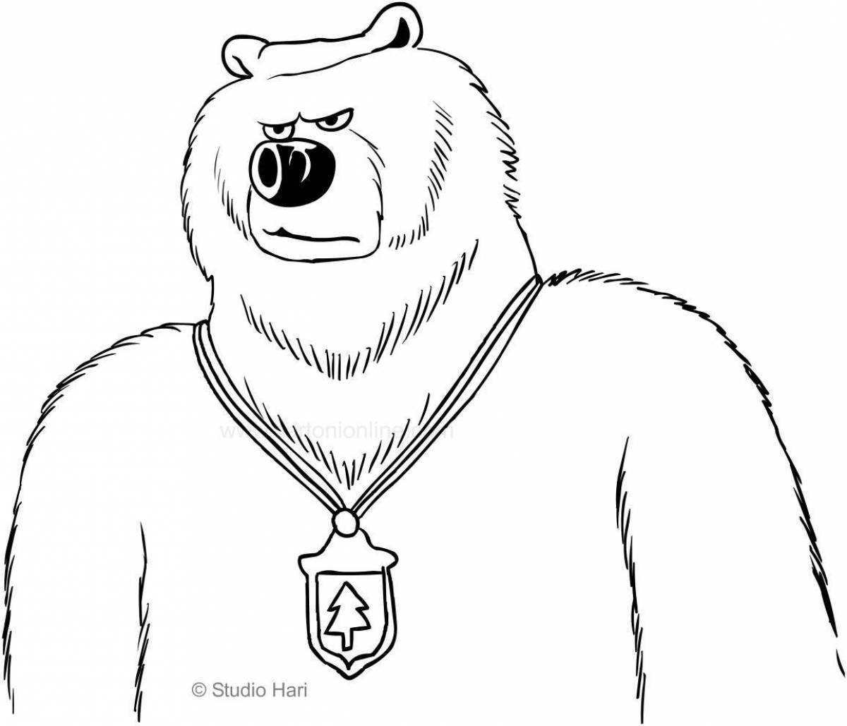 Crazy grizzlies and lemmings coloring page