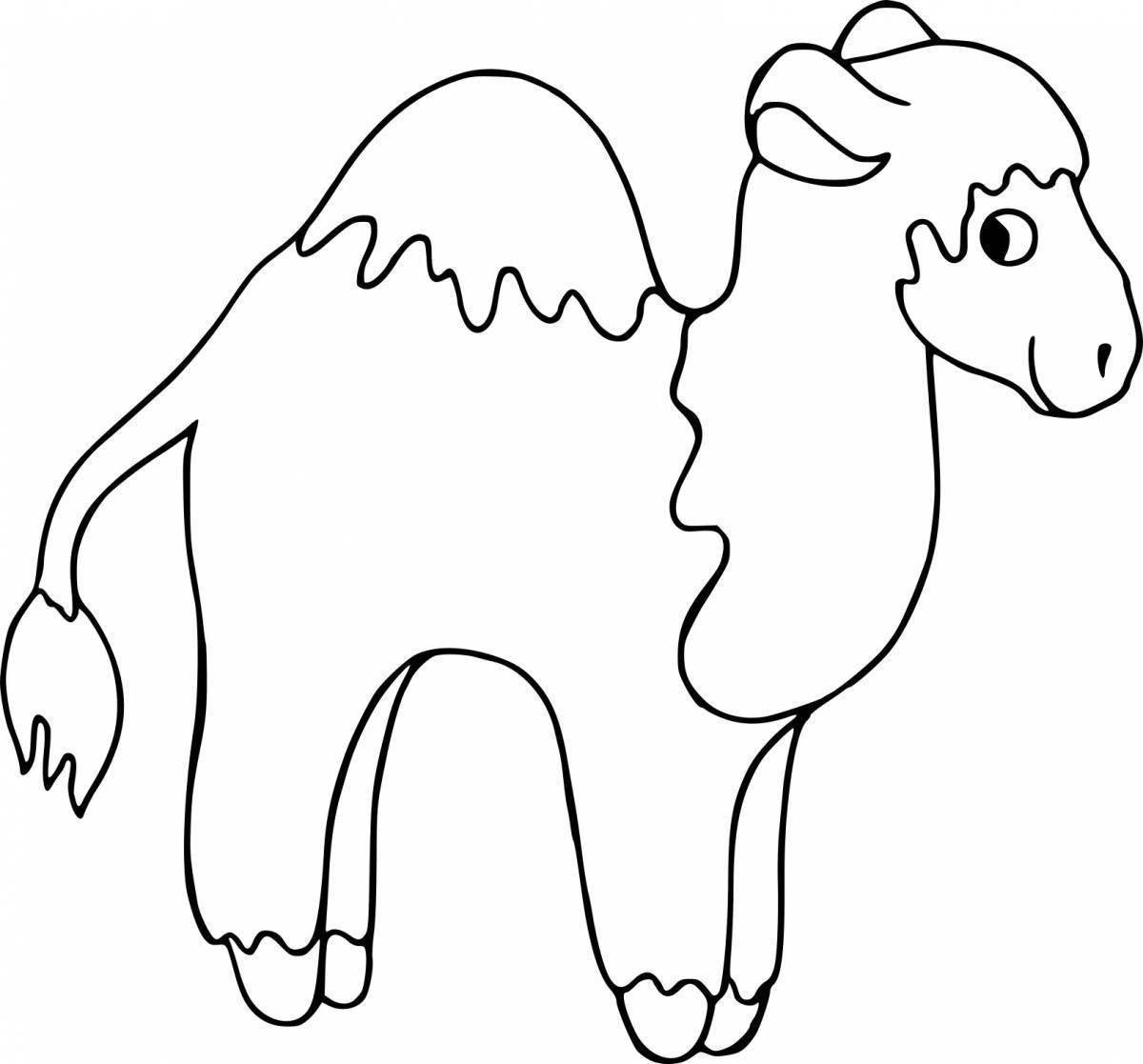Увлекательная раскраска верблюда для детей