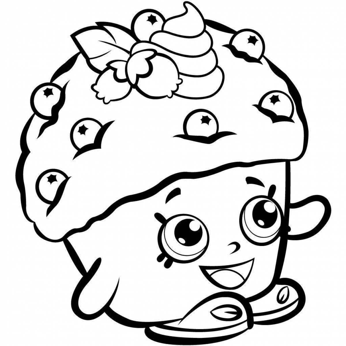 Shopkins colorful coloring pages for kids