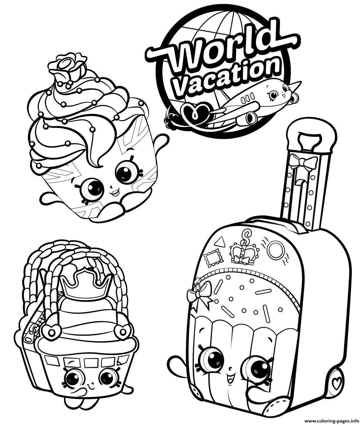 Shopkins fun coloring pages for kids