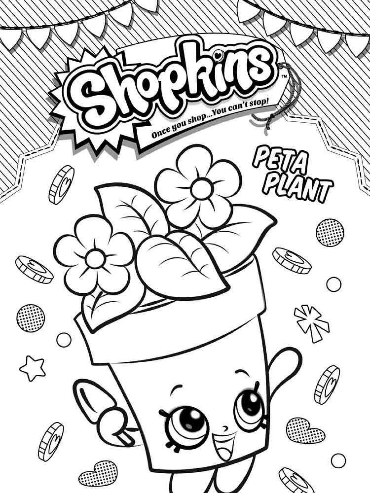 Shopkins coloring book for kids