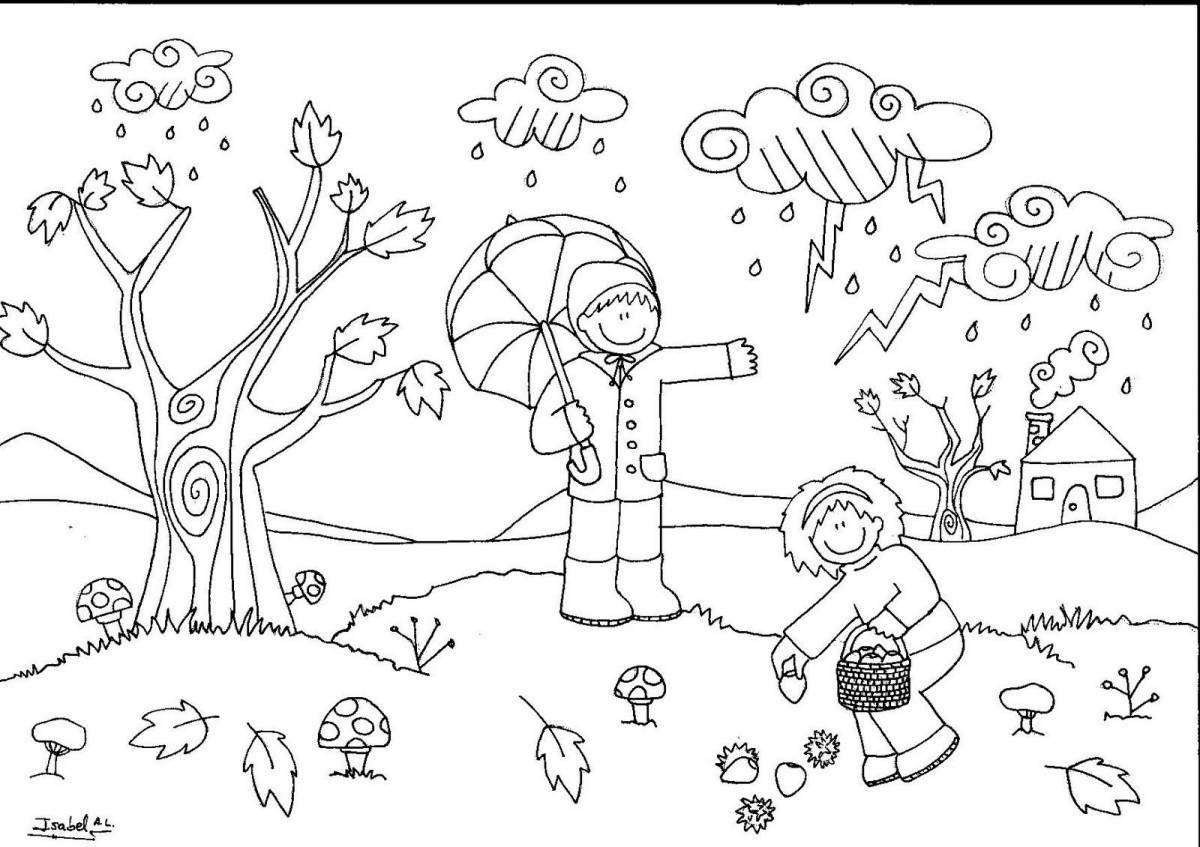 Shining spring coloring book for kids