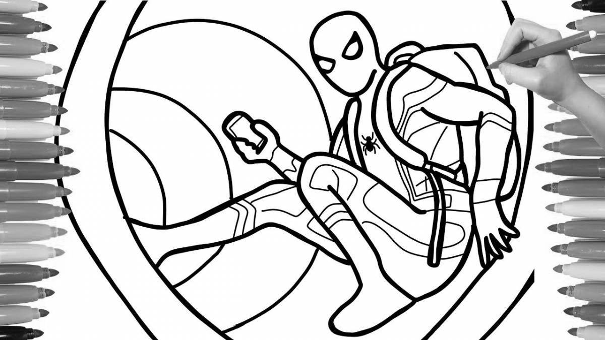 Смелый человек-паук нет пути домой раскраска