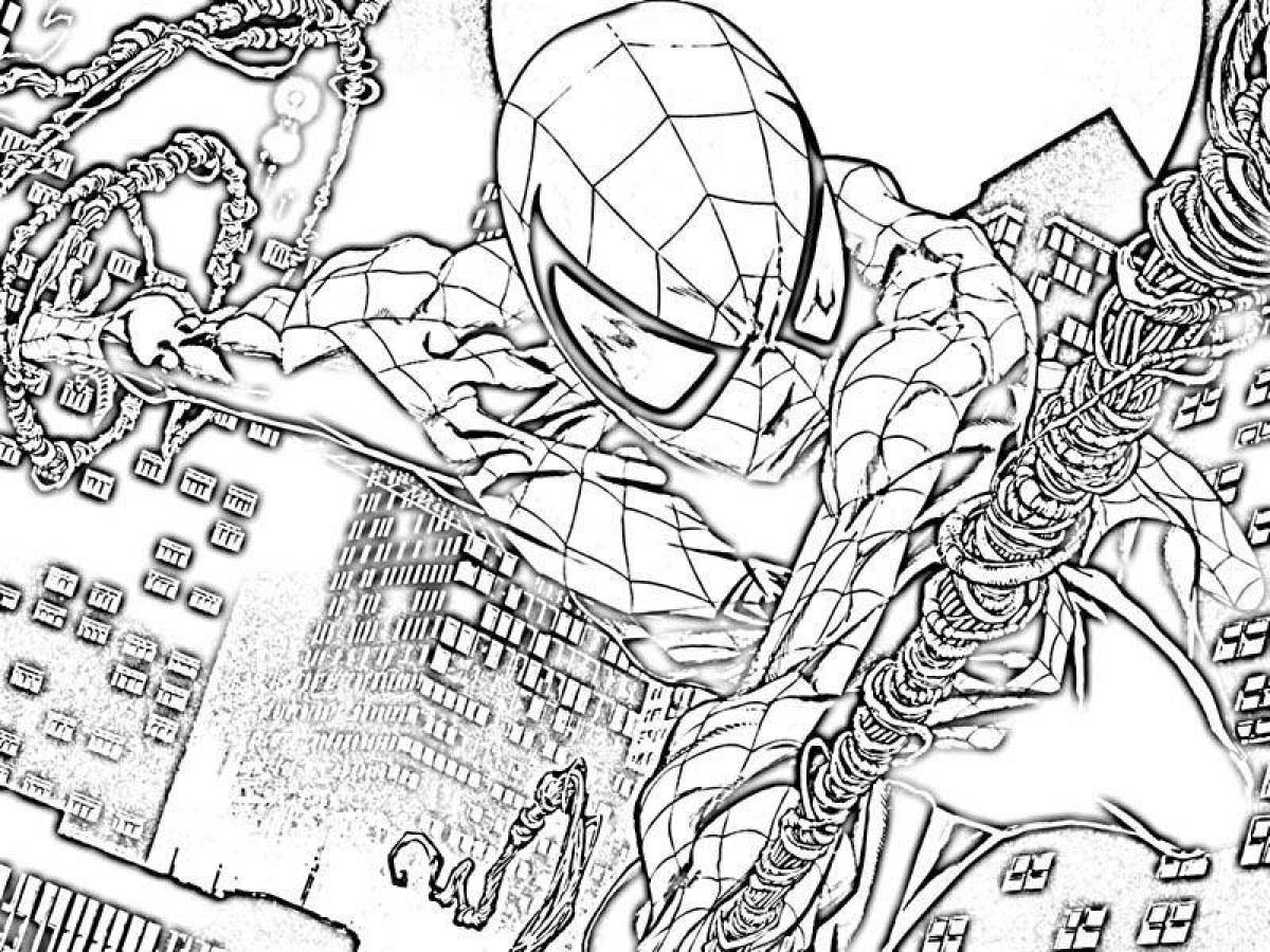 Spiderman no way home coloring page