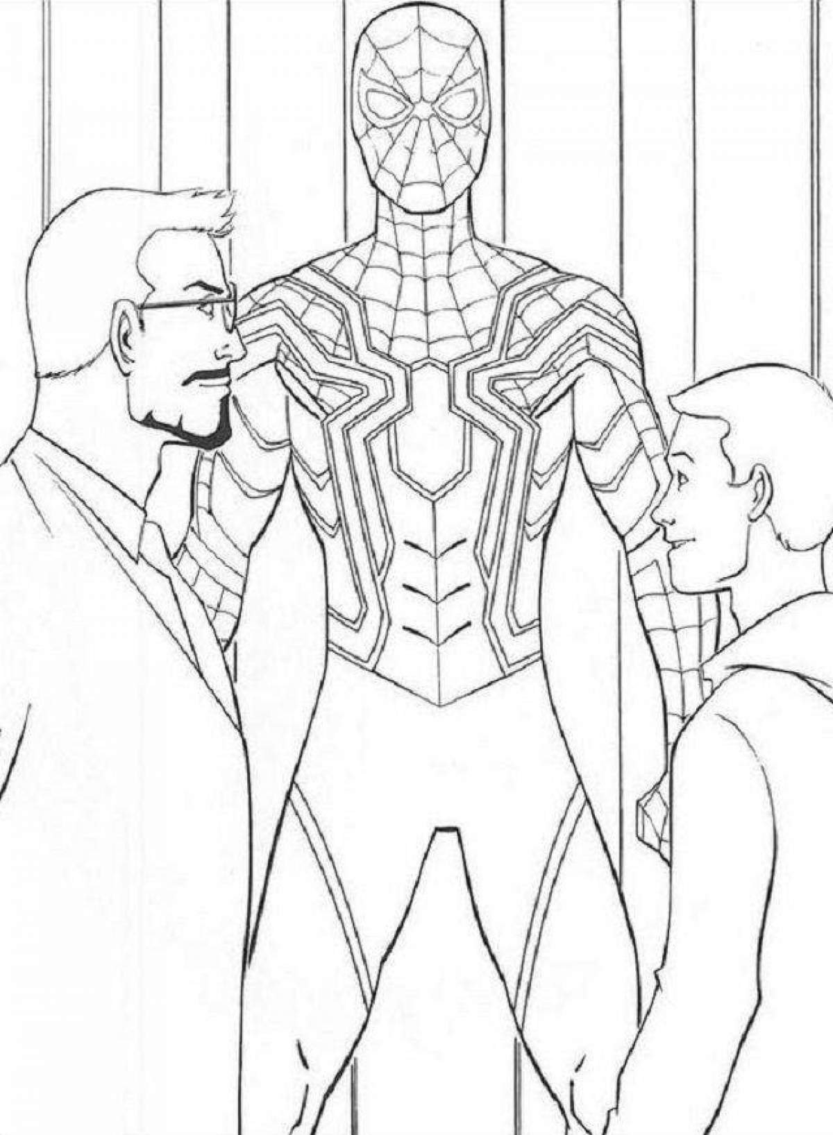 Spiderman shining no way home coloring book