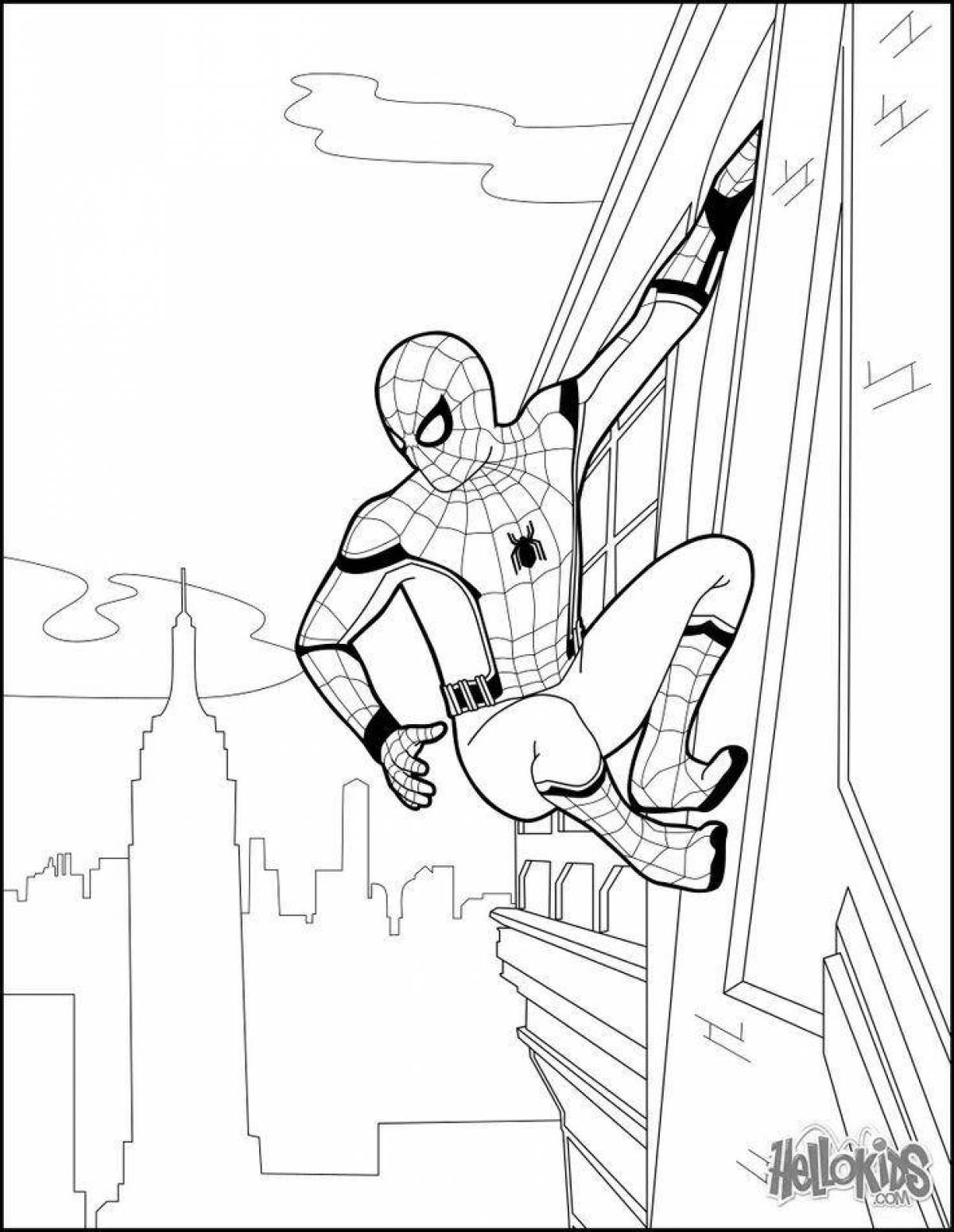 Dazzling spider-man no way home coloring book