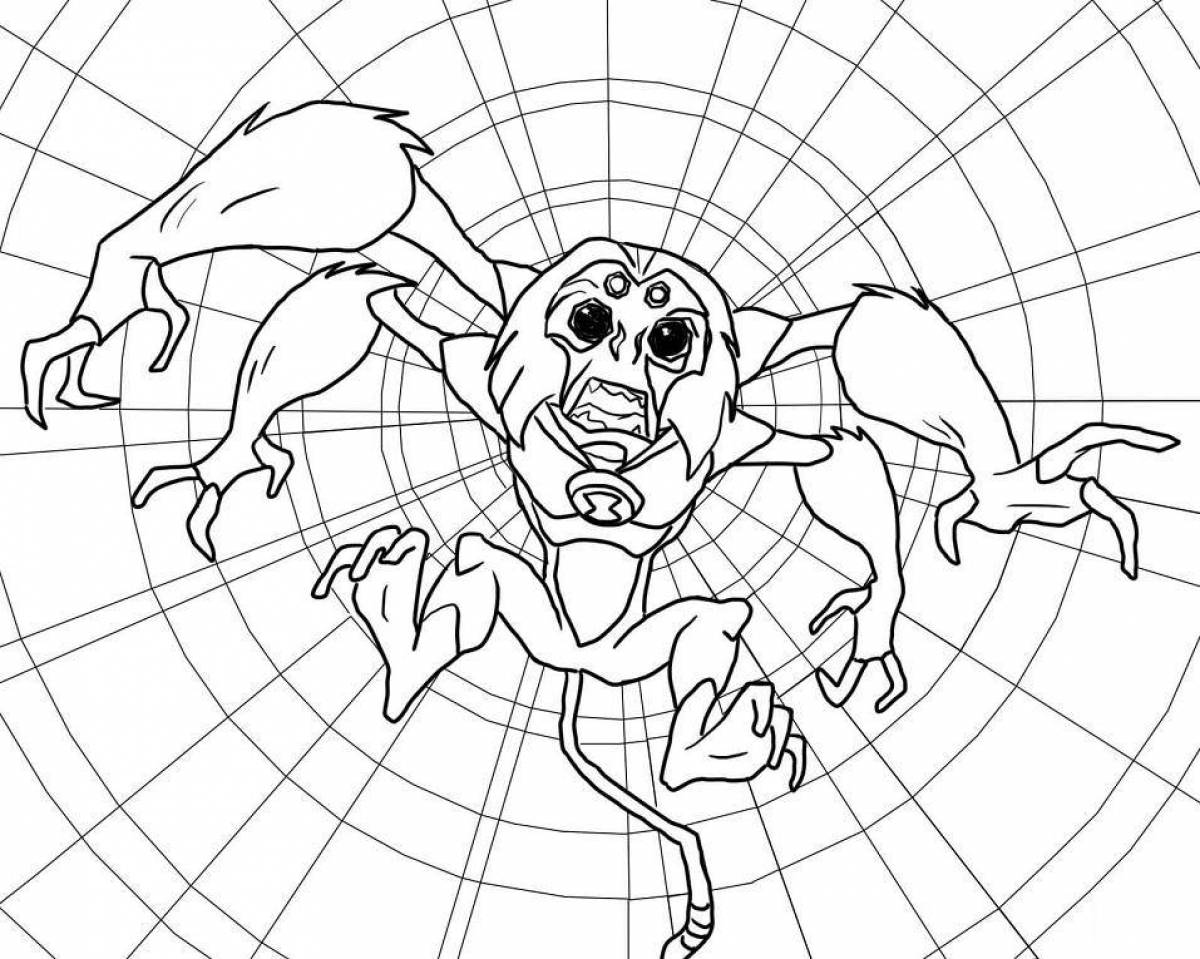 Exciting coloring page among