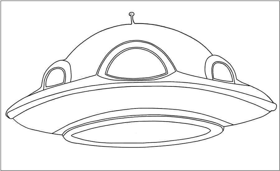 Летающая тарелка рисунок