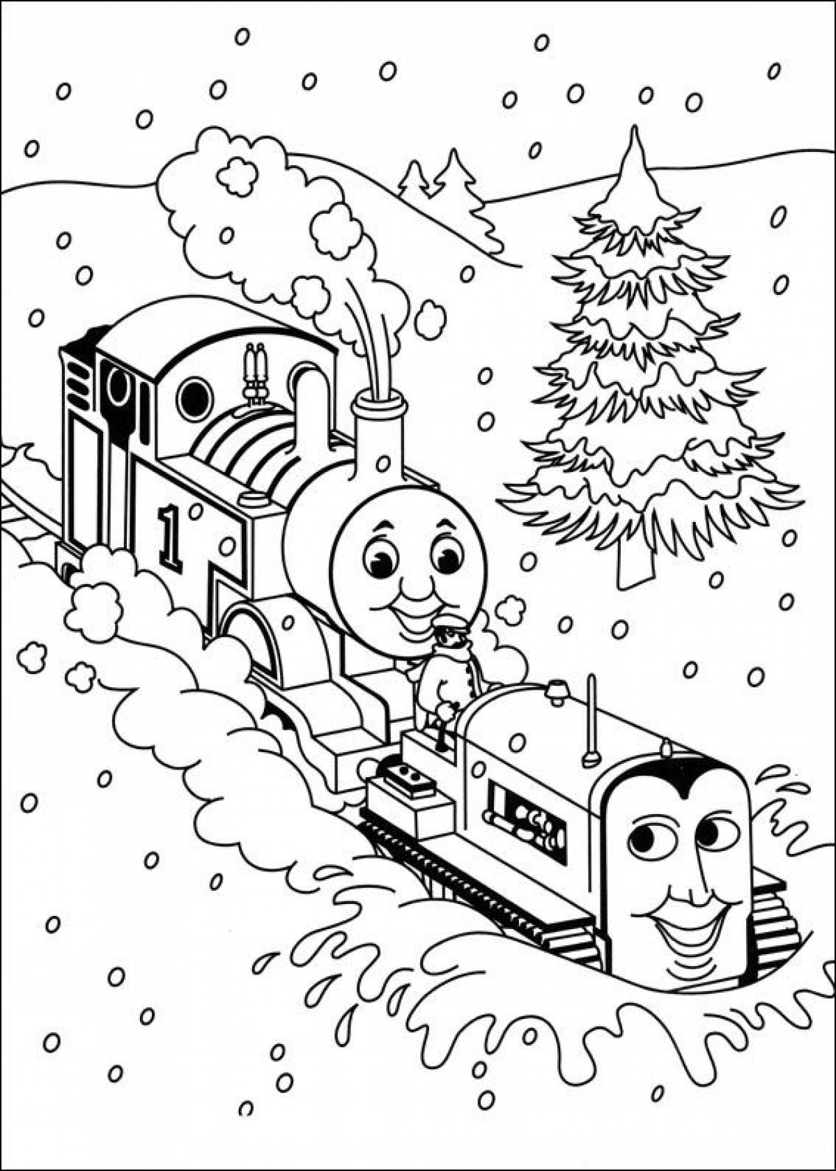 Раскраски поезда Томас и его друзья
