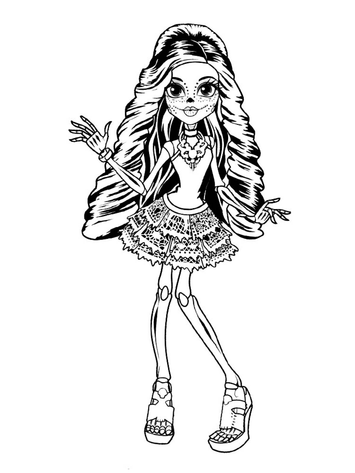 Cool monster high coloring pages