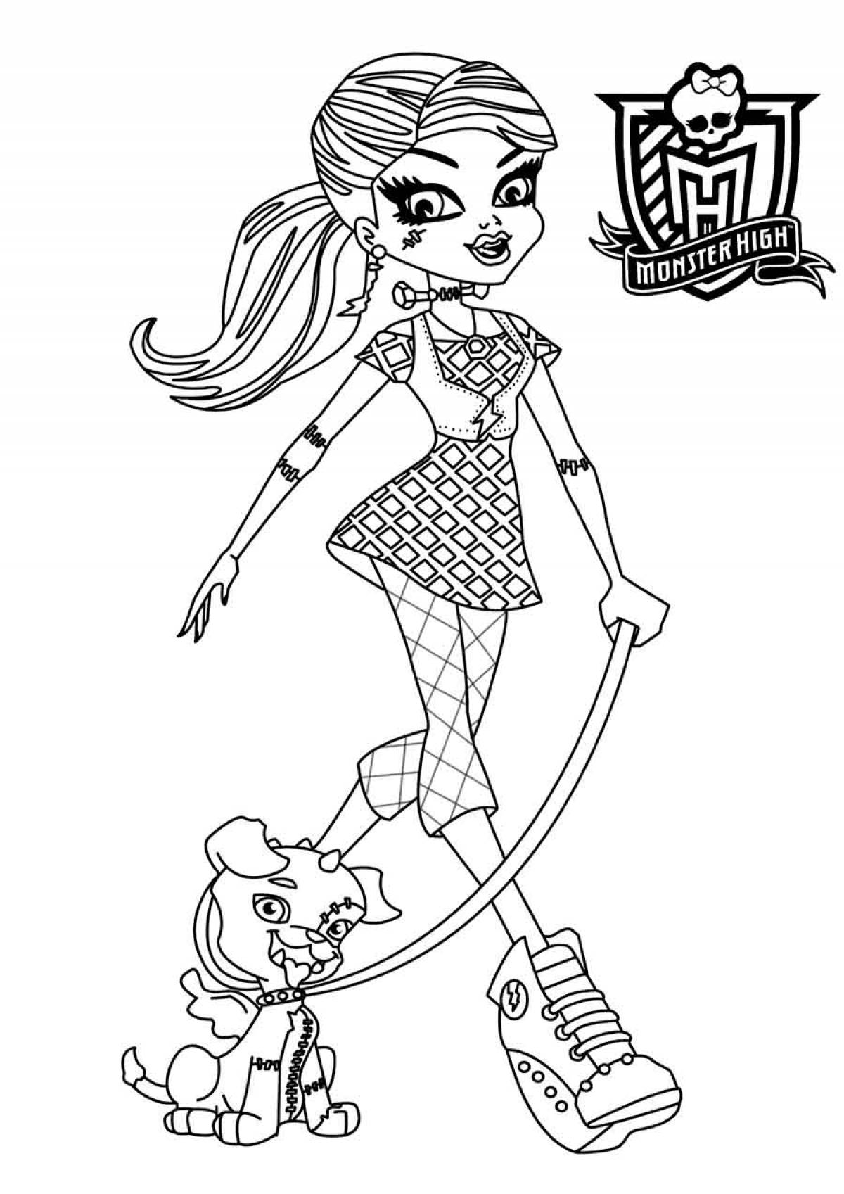 Monster high coloring pages for kids