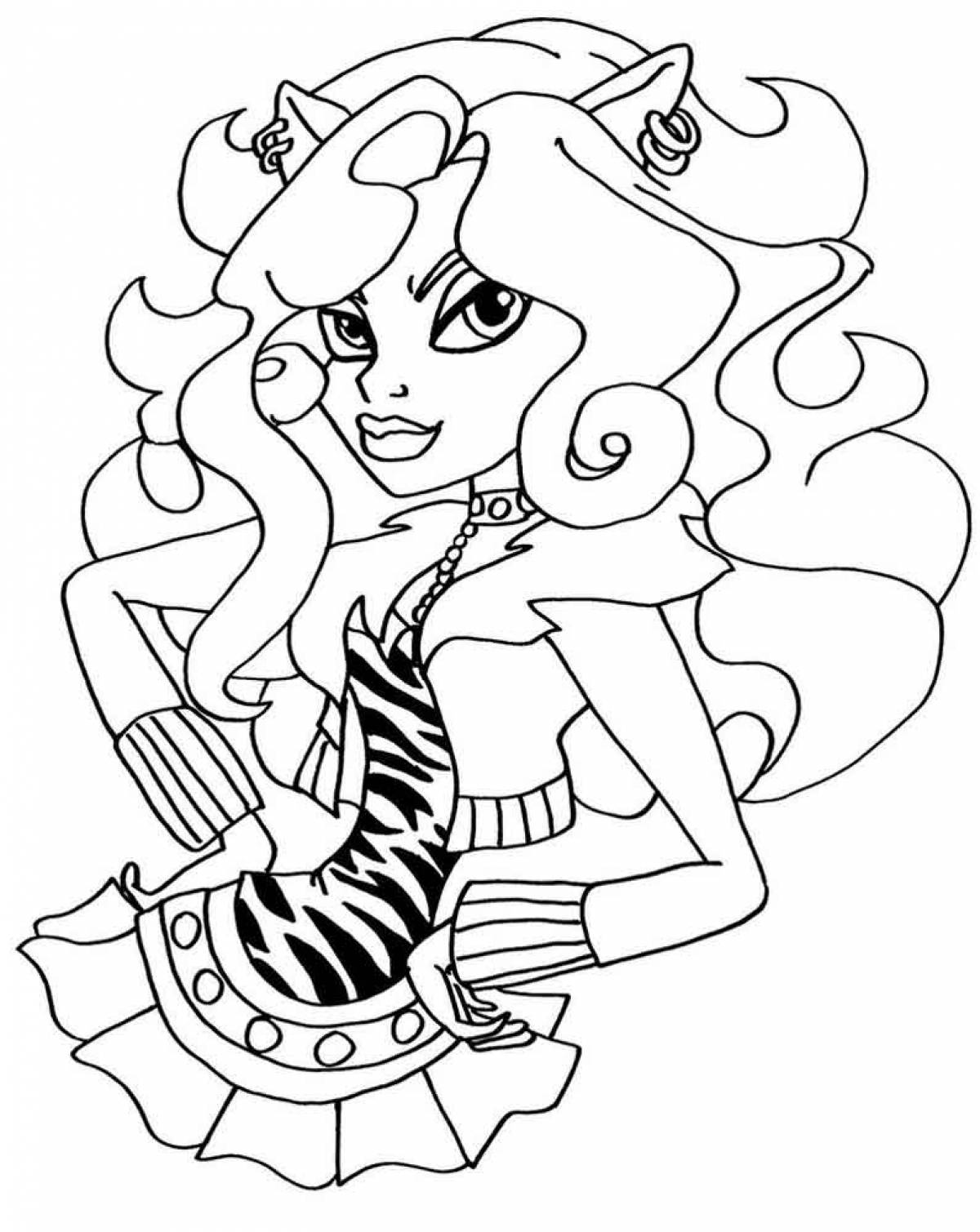 Print monster high coloring page
