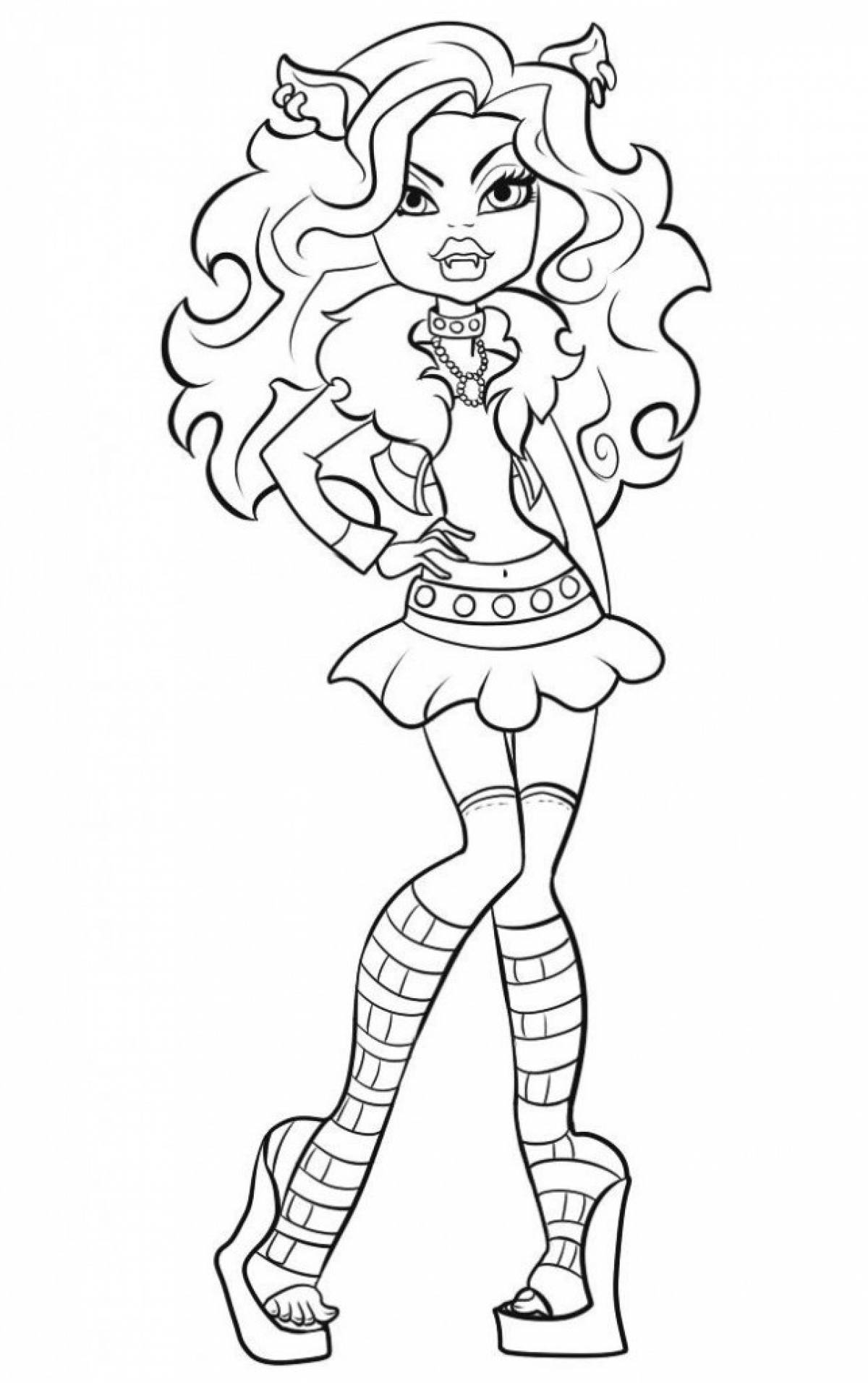 Monster high coloring pages free