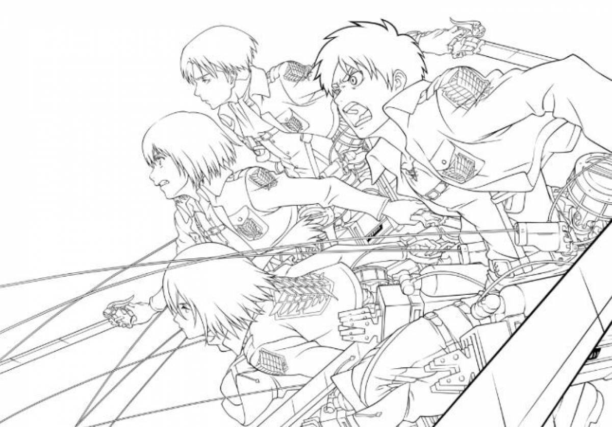 Attack on titan coloring page
