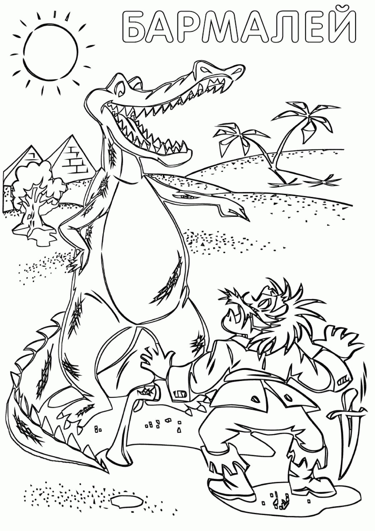 Barmaley coloring page