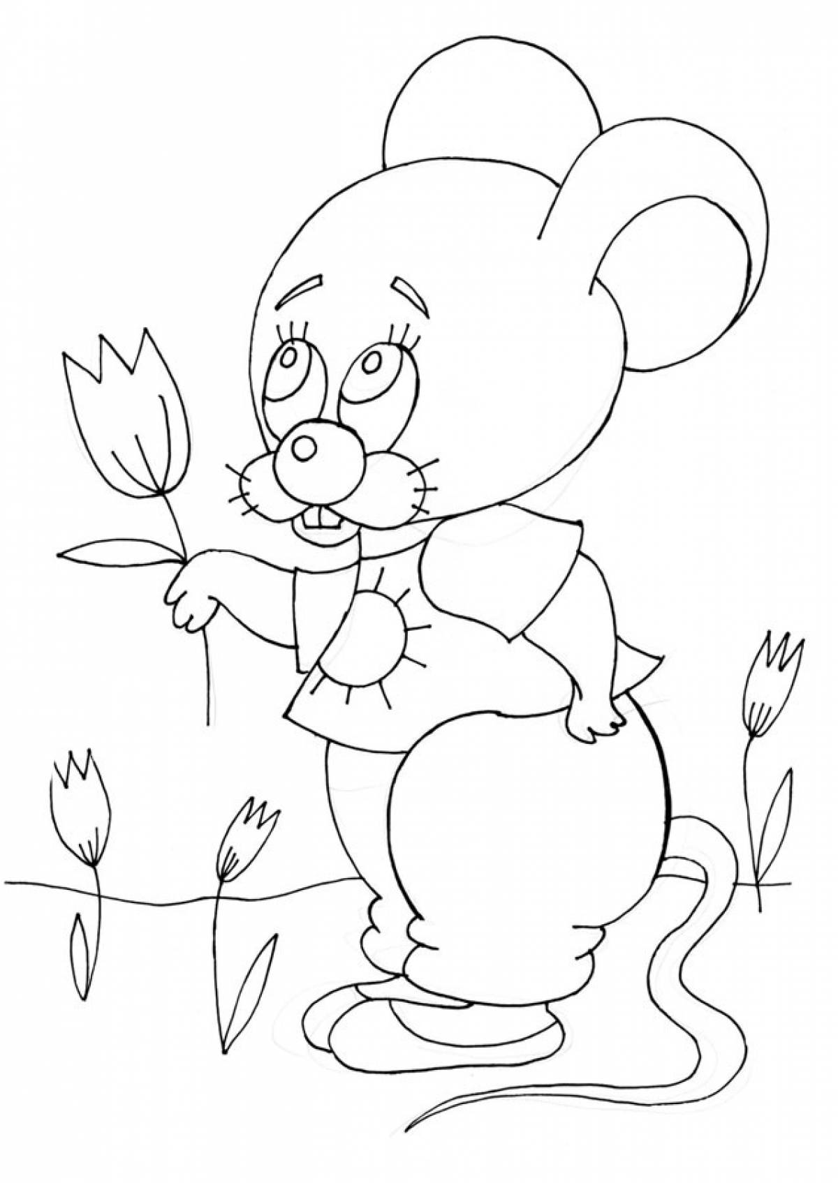 Photo Peak Mouse coloring page