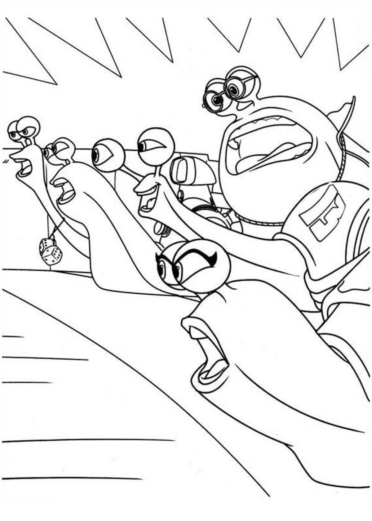 Turbo cartoon coloring pages