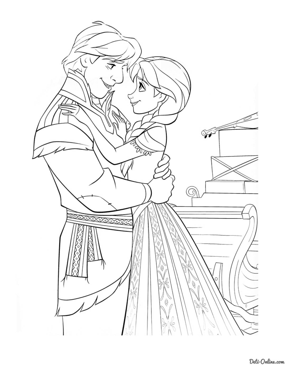 Frozen heroes coloring page
