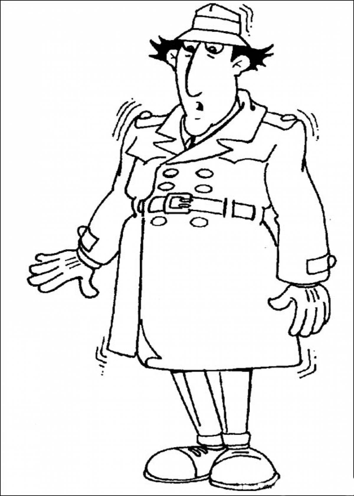 Inspector gadget coloring page