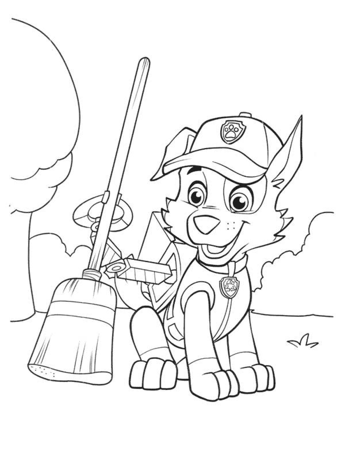 Marshal with a broom