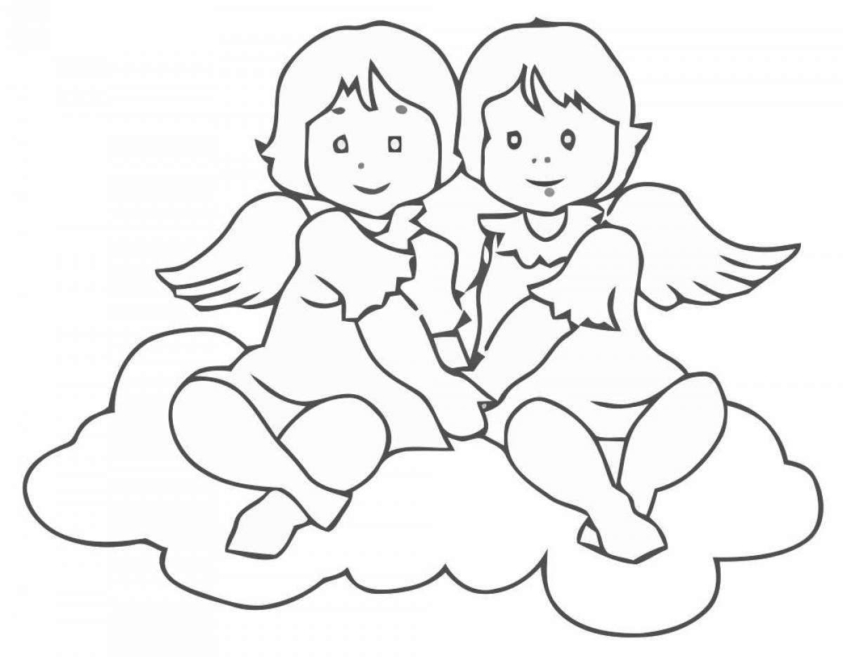 Изображения по запросу Раскраски ангелочками