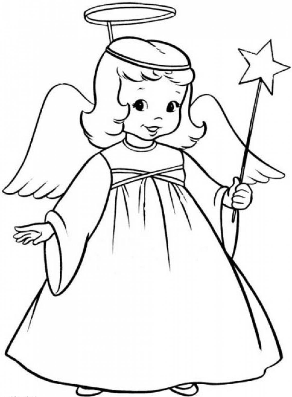 Angel with a magic wand