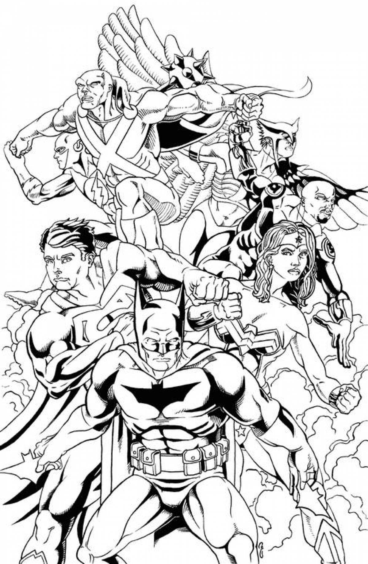 Justice league coloring page