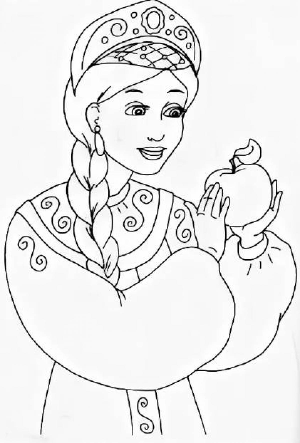 Princess with an apple