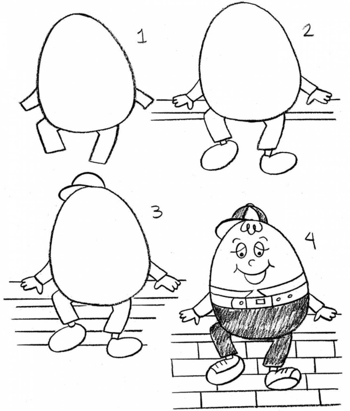 How to draw humpty chatting