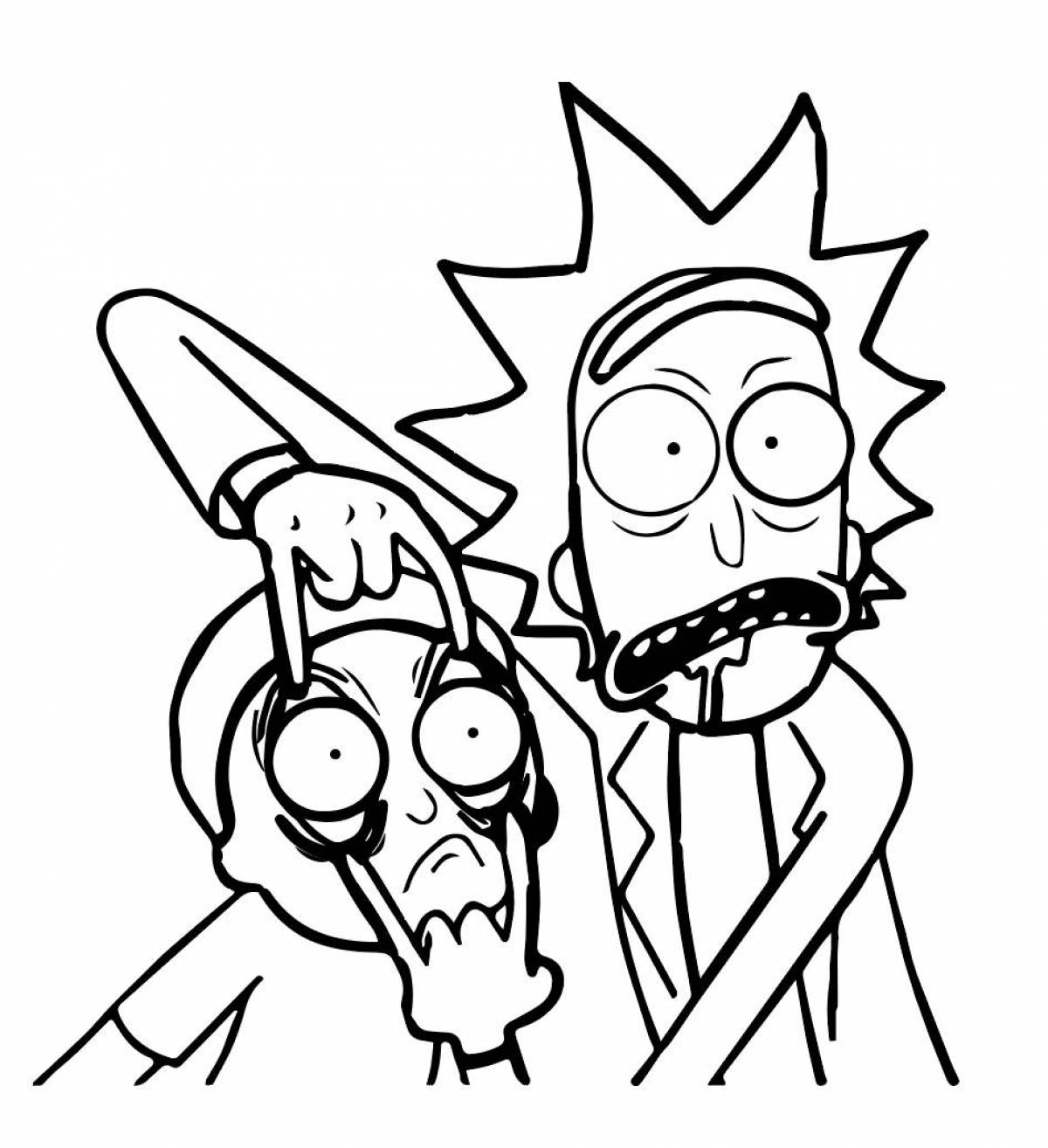 Rick and morty drawing