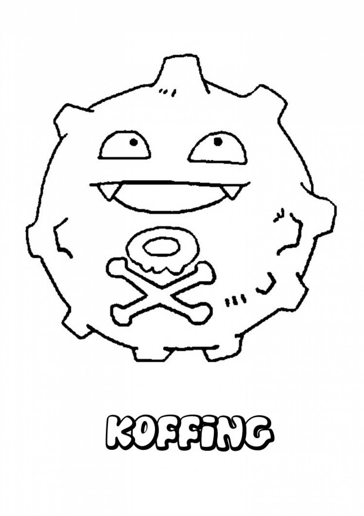 Pokemon coffing coloring pages