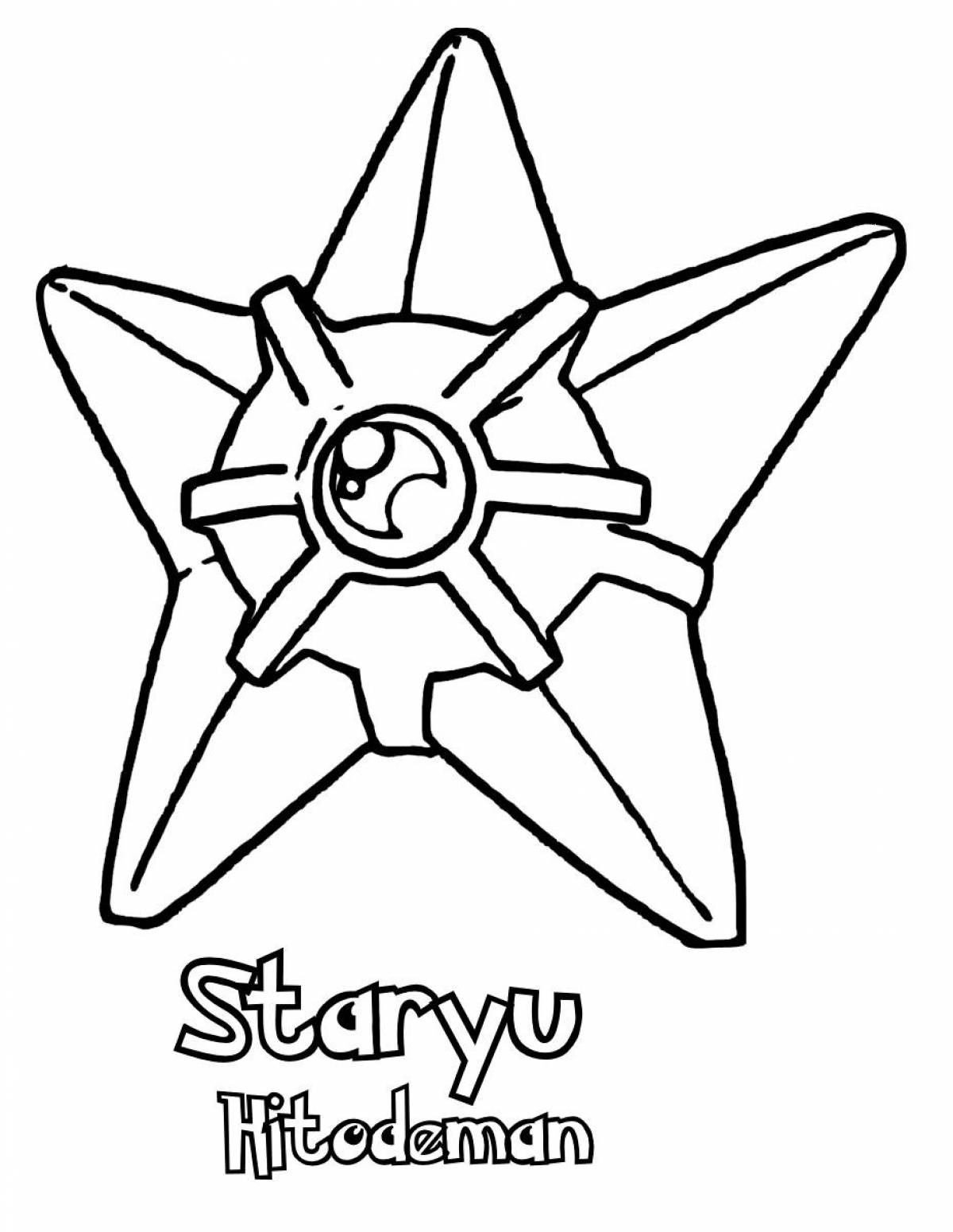 Pokemon starui coloring pages