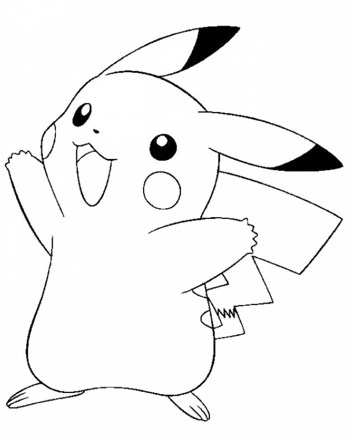 Print pikachu coloring pages