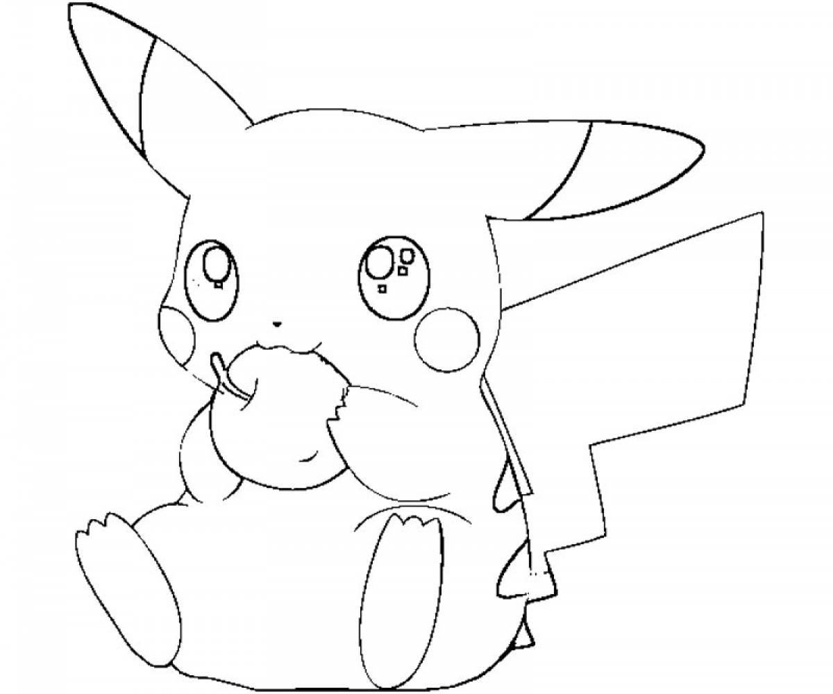 Pikachu with apple