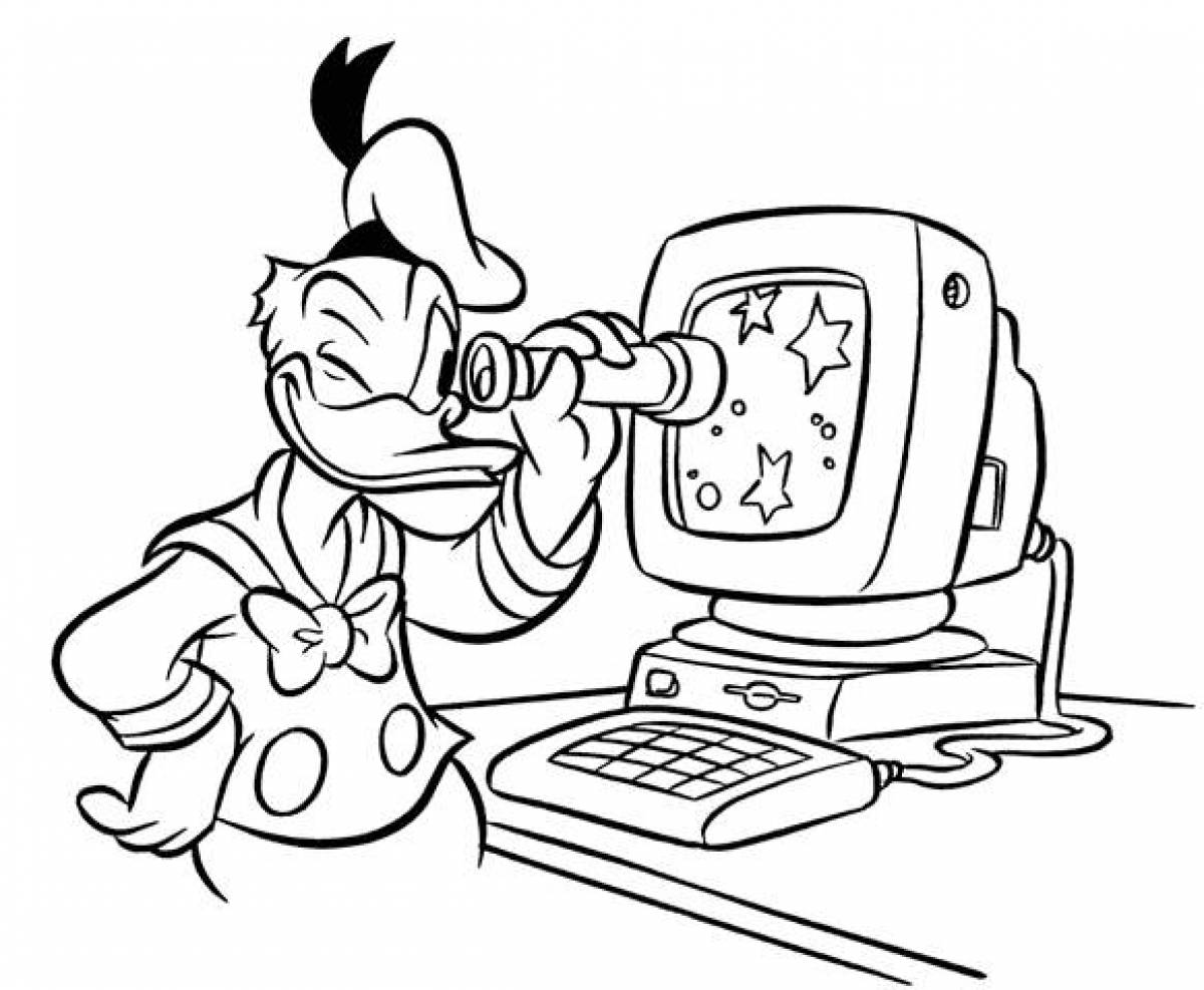 Photo Donald duck coloring page