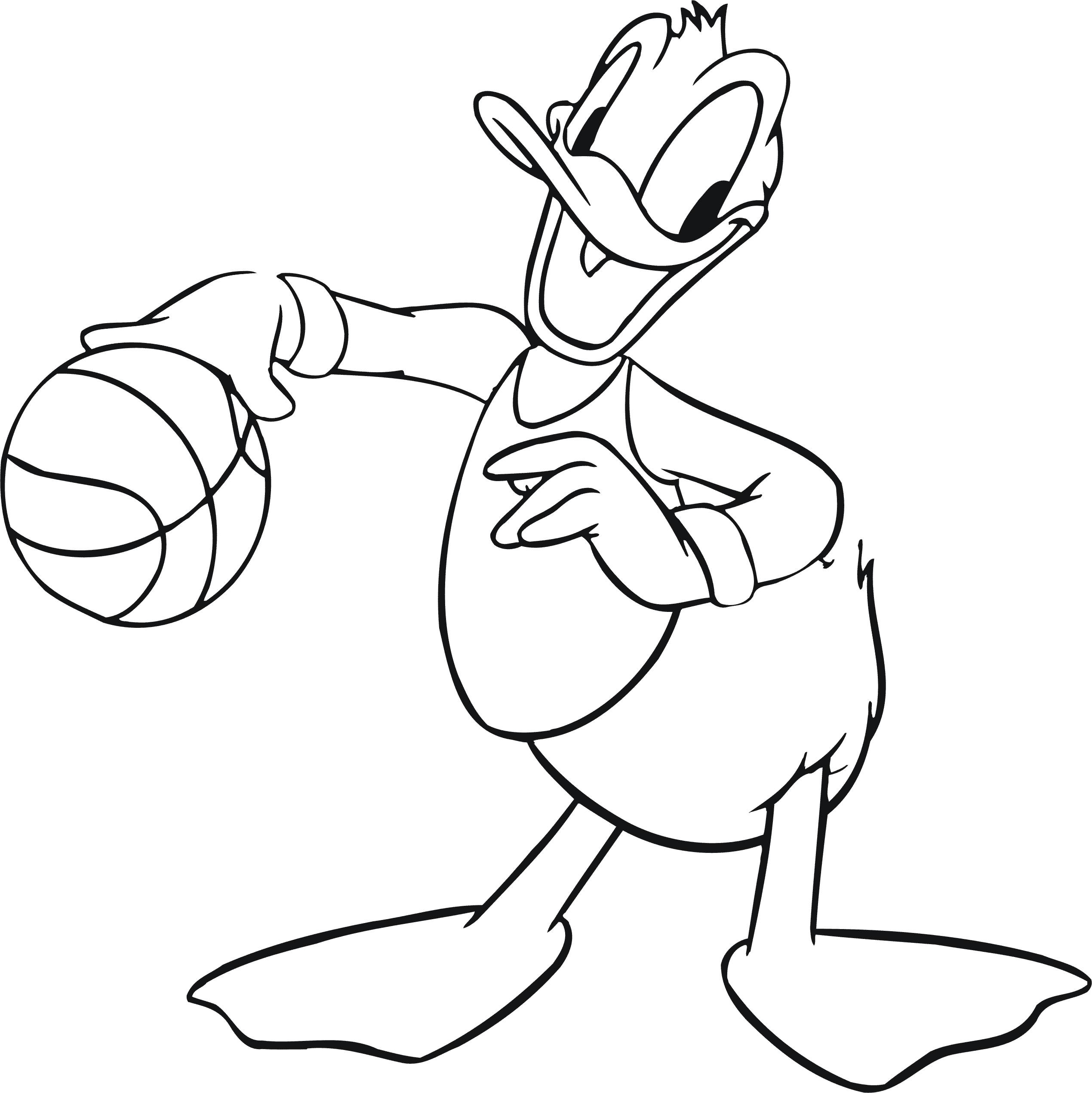 Photo Donald plays basketball