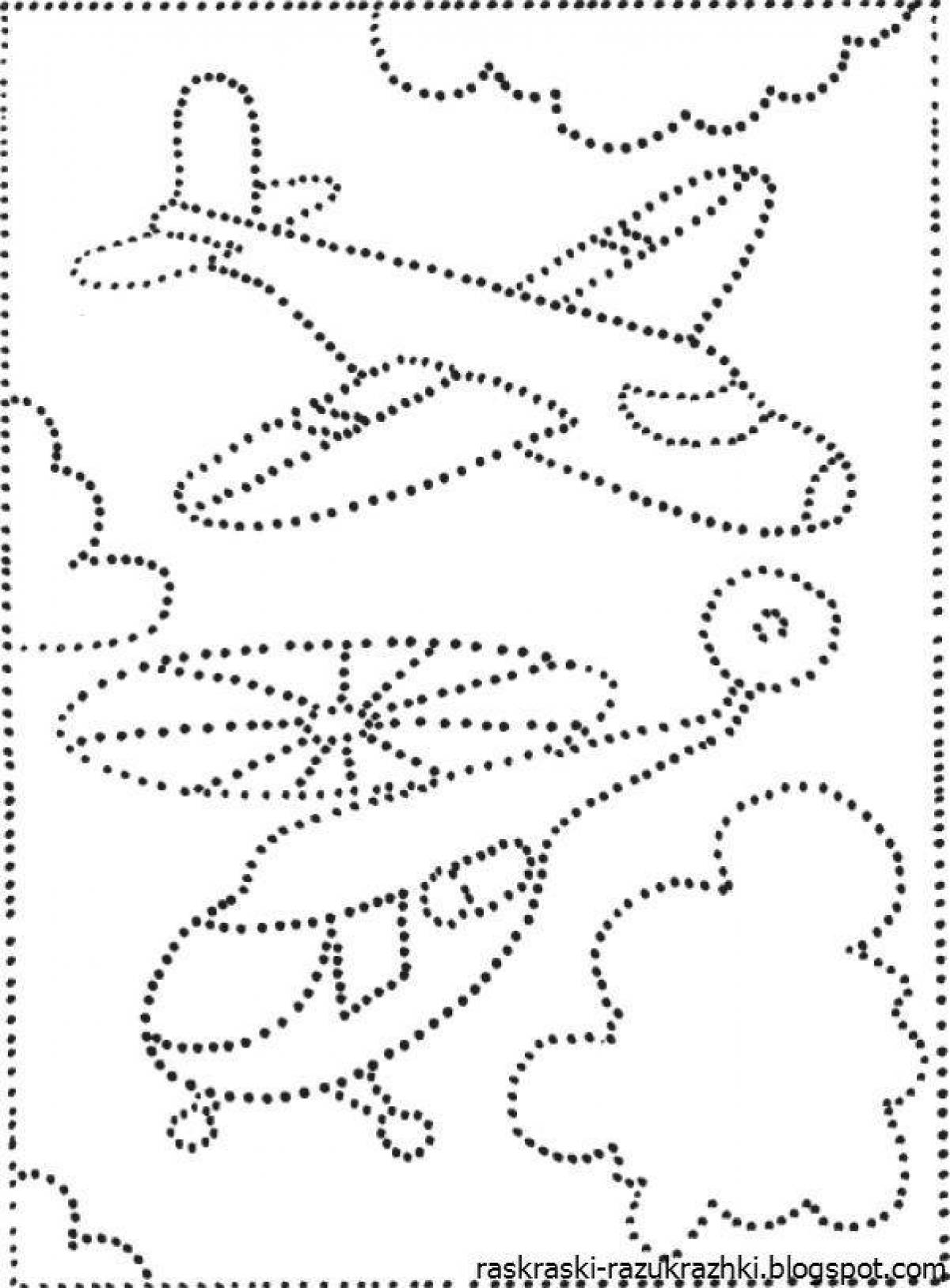 Учимся рисовать по точкам для детей распечатать