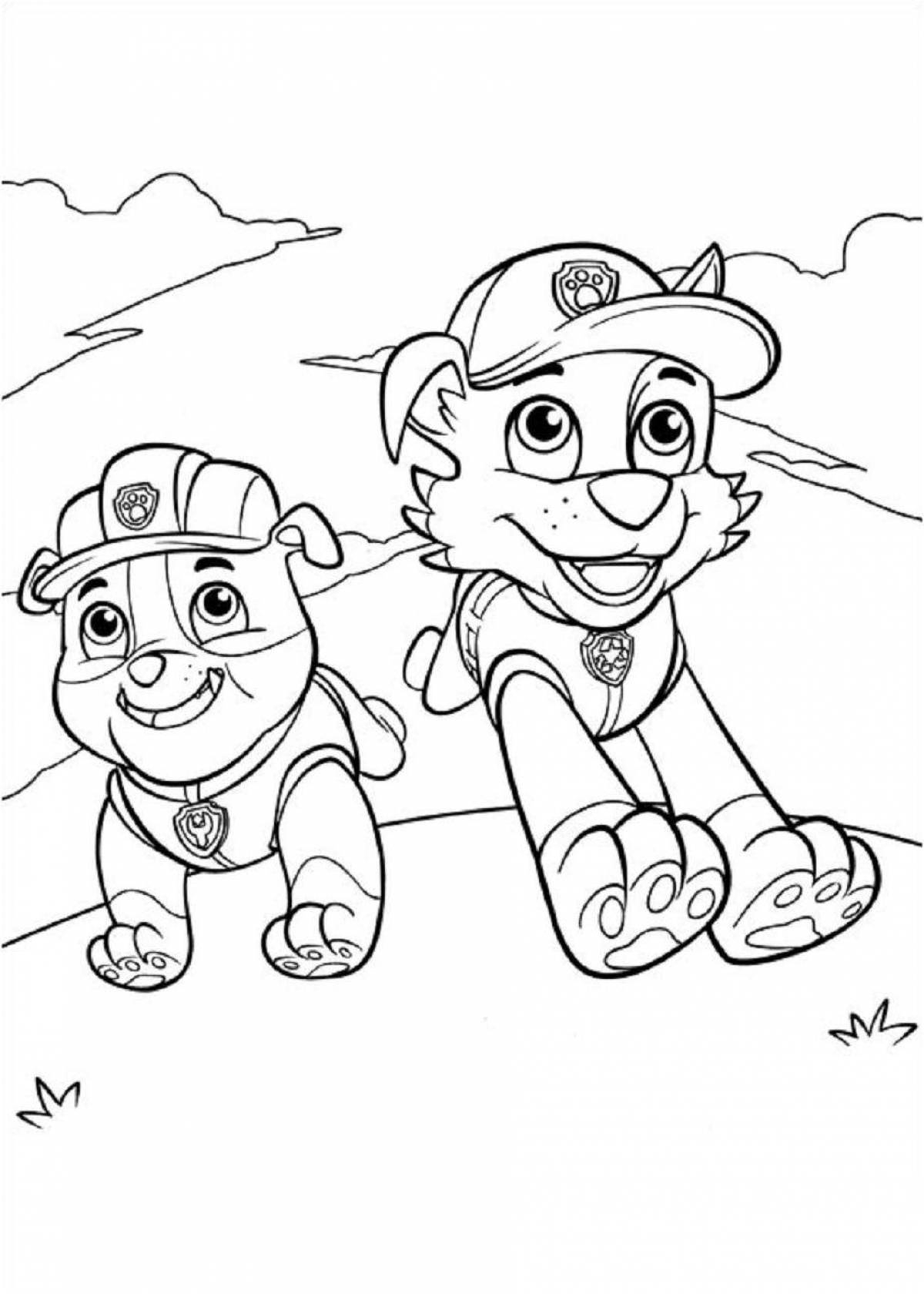 Amazing rocky coloring page
