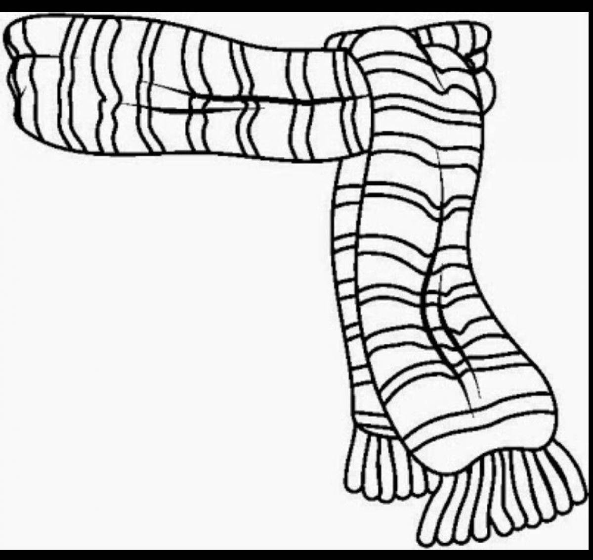 Fancy scarf coloring page