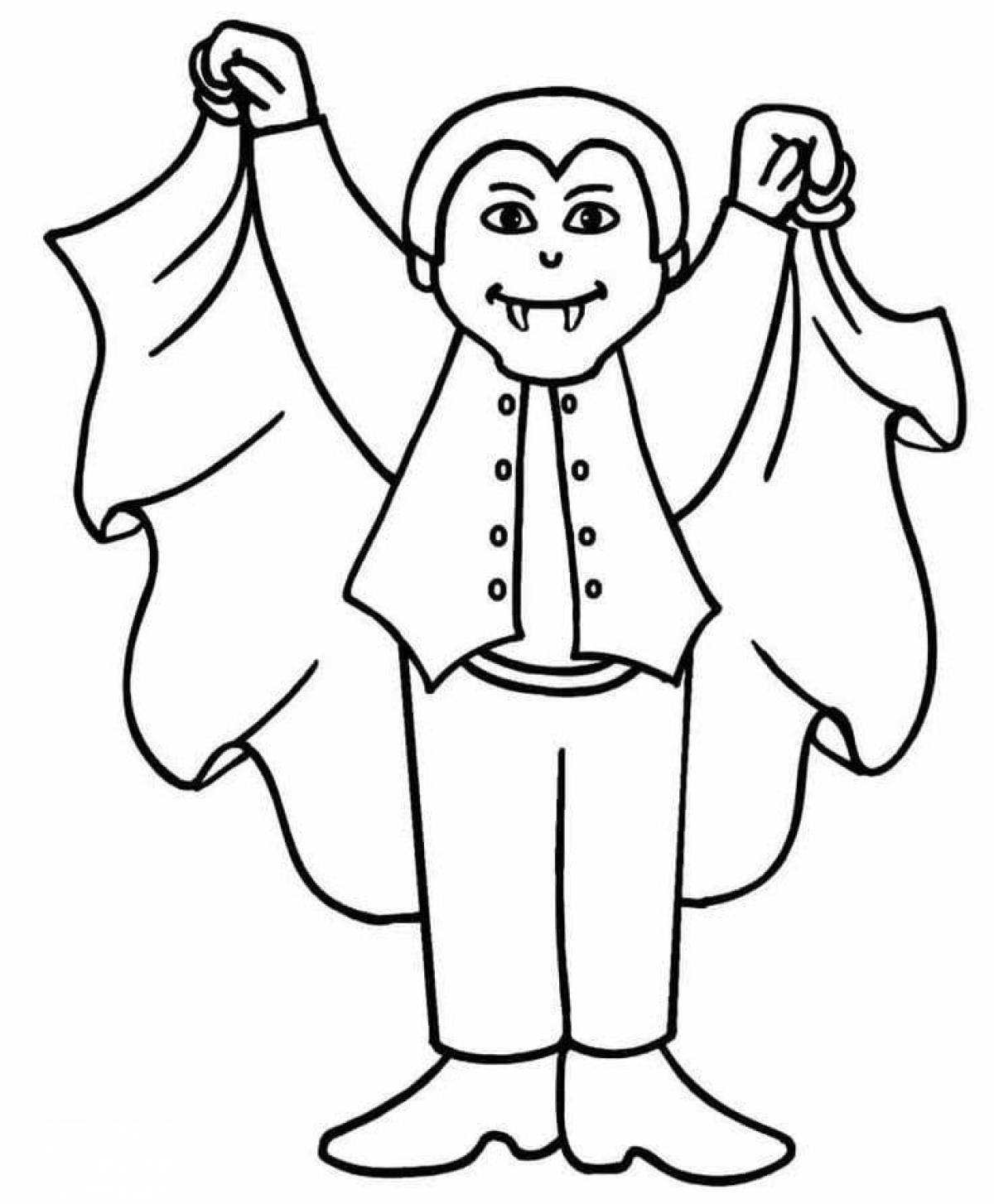 Mysterious vampire coloring book