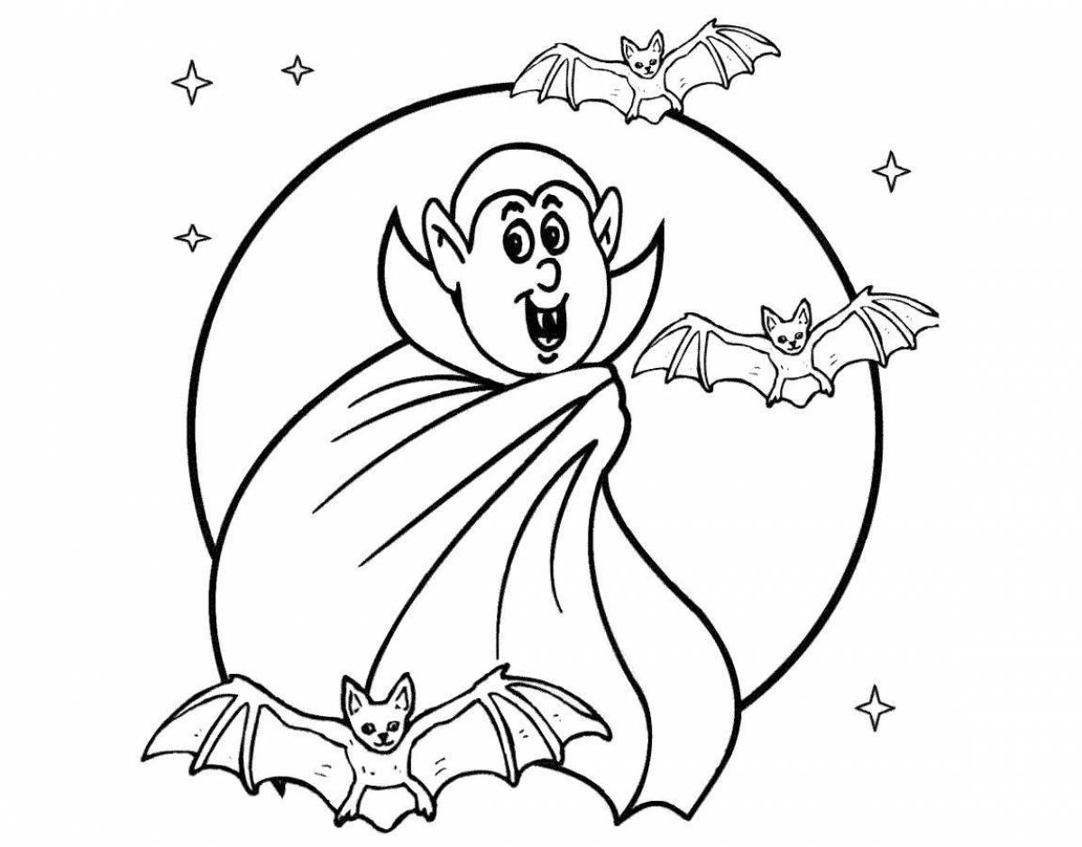 Ethereal vampire coloring page