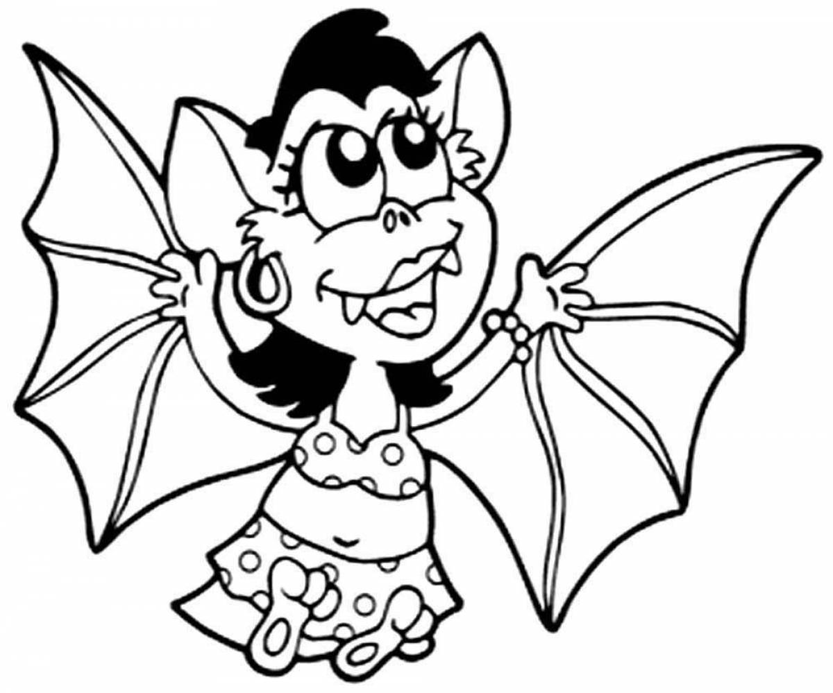 Chilling vampire coloring page