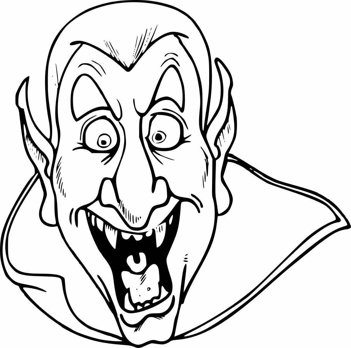 Angry vampire coloring page