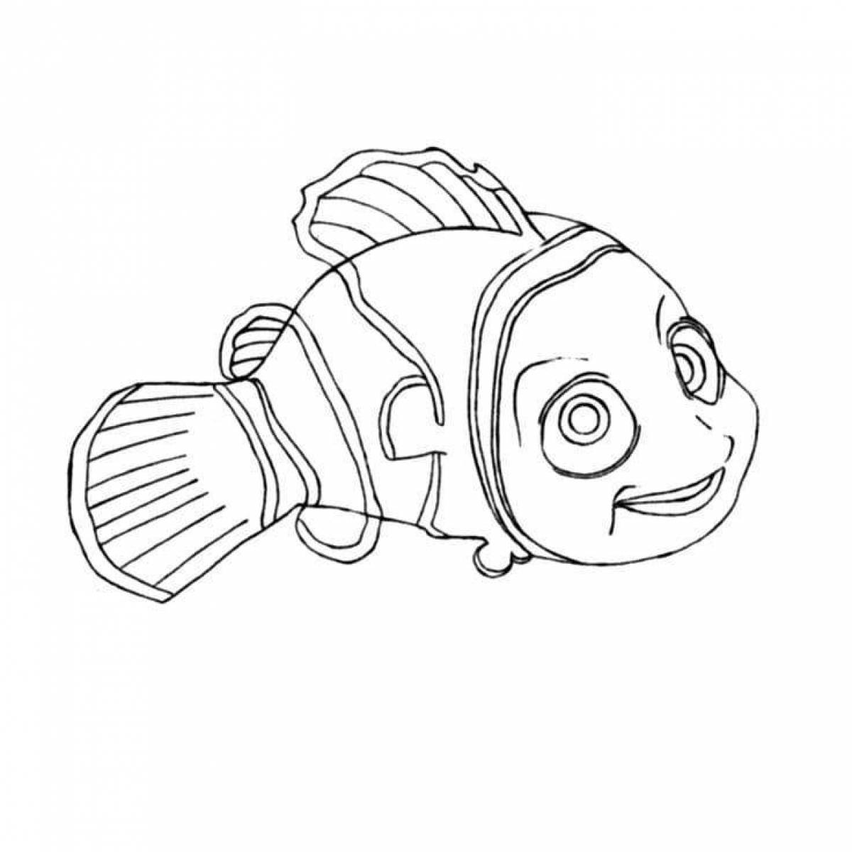 Рыба Немо раскраска для детей