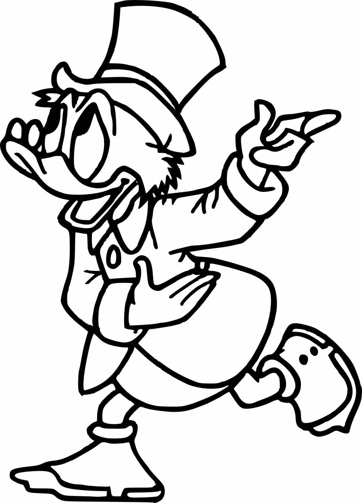 Coloring page funny scrooge mcduck