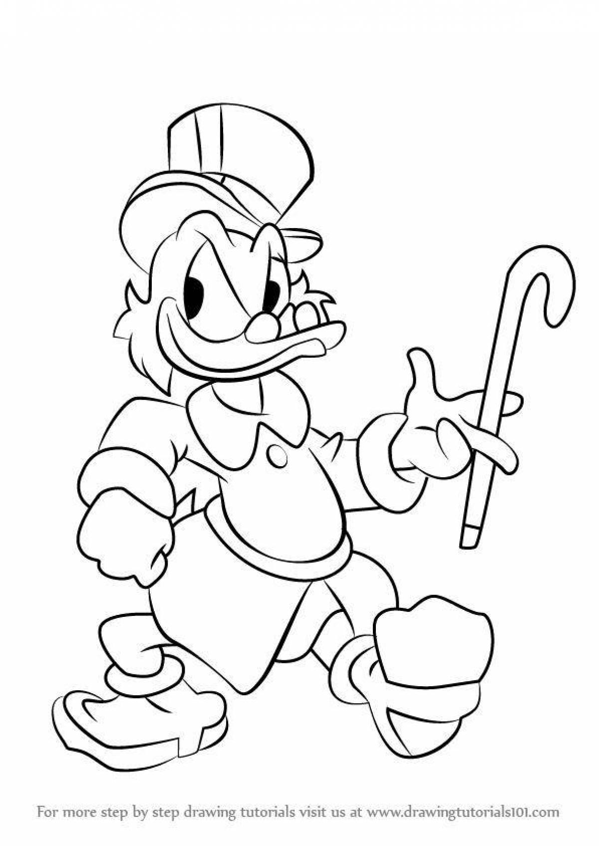 Funny coloring scrooge mcduck